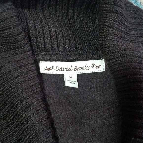 David Brooks Button Wool Sweater Jacket Medium - Picture 4 of 5
